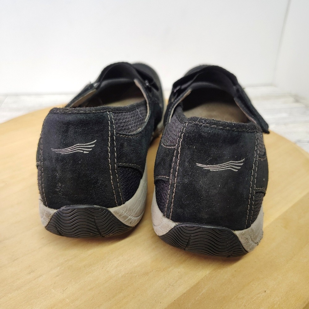 Comfortcore Mary Jane Shoes Black Leather Hook Strap Wedge Womens 7.5 Dansko - Picture 6 of 17